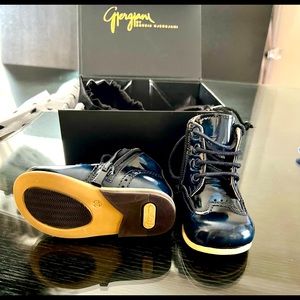 Blue Gjergjani Kids boots - worn once, like new condition